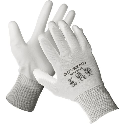 DYKENO FABRIC PU PRO 003-K08 / Textilní nylonové rukavice