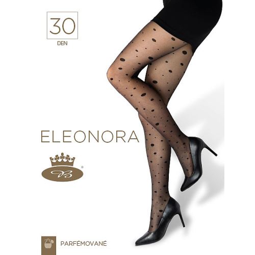LADYB ELEONORA 30 DEN / Dámské elegantní kalhoty se vzorem puntíků (silonky)
