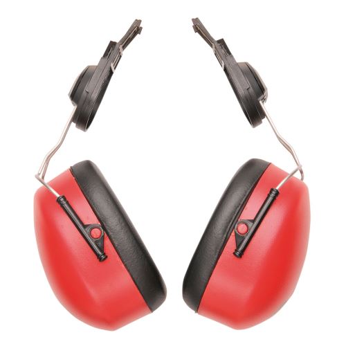PORTWEST ENDURANCE CLIP-ON PW47 / Ochrana sluchu na přilbu - červená