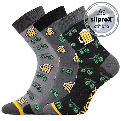 VoXXX PIVOXX / Pánské bavlněné ponožky s pivem