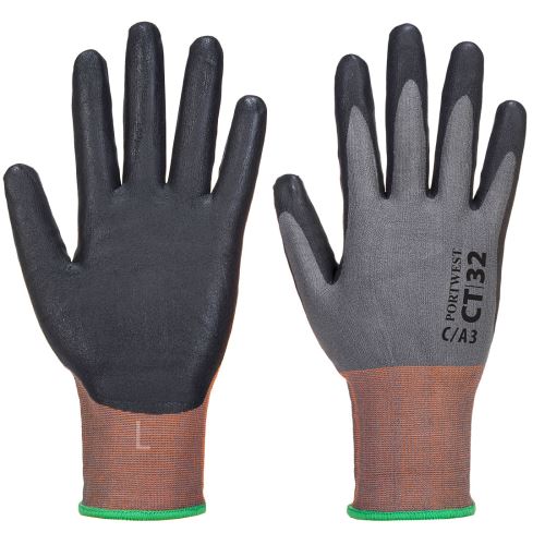 PORTWEST CT300 MR18 CT32 / Mikro pěnové nitrilové neprořezné rukavice, dotykové, úroveň C