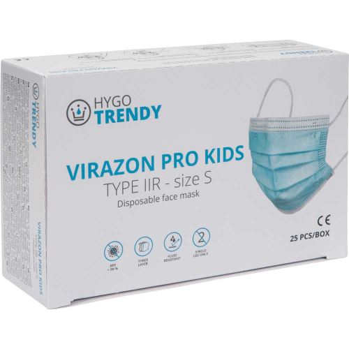 HYGOTRENDY VIRAZON PRO KIDS / Třívrstvá jednorázová zdravotnická rouška (25 ks/balení)