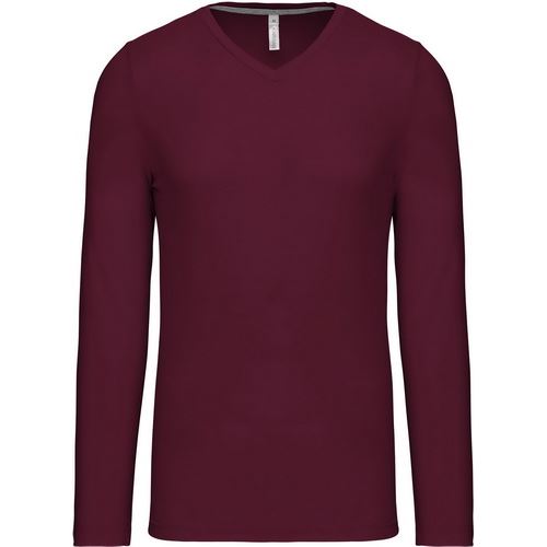 KARIBAN VINTAGE V-NECK K358 / Pánské tričko s dlouhým rukávem