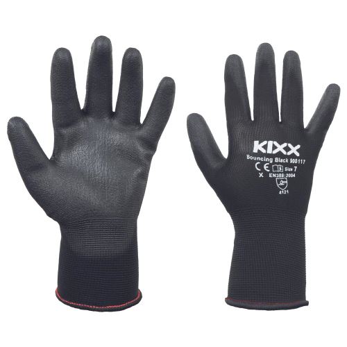 KIXX BOUNCING BLACK / Máčené nylonové rukavice