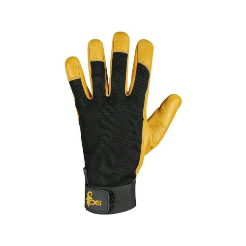 CXS FARO / Kombinované rukavice s výplní - černá/oranžová 10