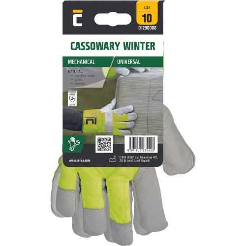 CERVA CASSOWARY WINTER blistr / Pracovní zateplené rukavice