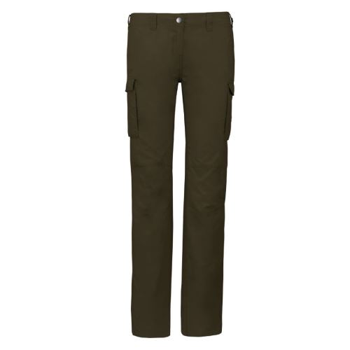 KARIBAN VINTAGE K746 / Dámské letní kapsáčové kalhoty do pasu