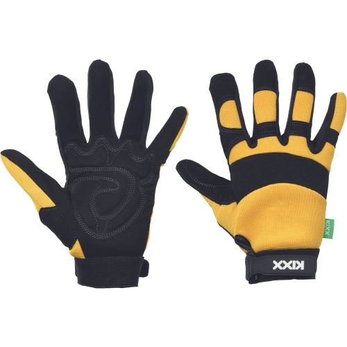 KIXX BRICK / Kombinované rukavice - žlutá/černá 10
