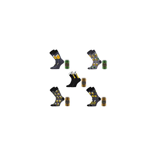 VoXX PIVoXX + PLECHOVKA / Pánské bavlněné ponožky s pivním motivem