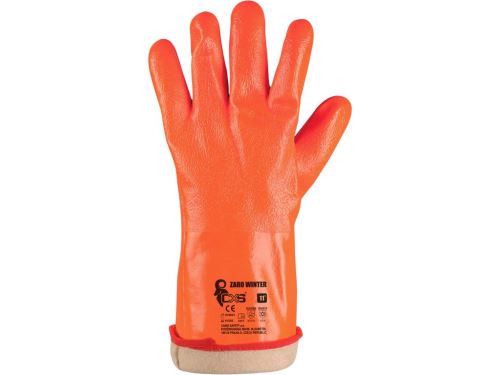 CANIS ZARO WINTER / Zimní rukavice máčené v PVC - oranžová 11
