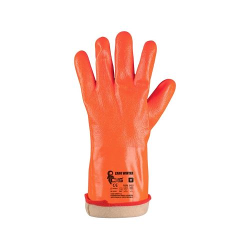 CANIS ZARO WINTER / Zimní rukavice máčené v PVC - oranžová 11