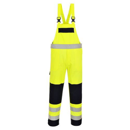 PORTWEST HI-VIS BIZFLAME MULTI-NORM FR63 / Nehořlavé reflexní kalhoty s laclem, antistatické