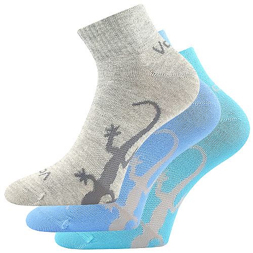 VoXX TRINITY / Dámské tenké bavlněné ponožky s ještěrkou
