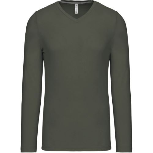 KARIBAN VINTAGE V-NECK K358 / Pánské tričko s dlouhým rukávem