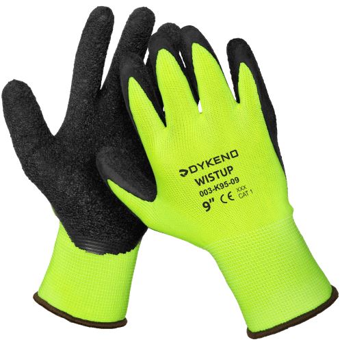 DYKENO WISTUP 003-K95 / Povrstvené rukavice, zvrásněné latexem