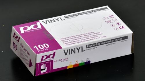 PROFOD PD-VN-PWF / Vinylové transparentní nepudrované rukavice, bal. 1 000 ks