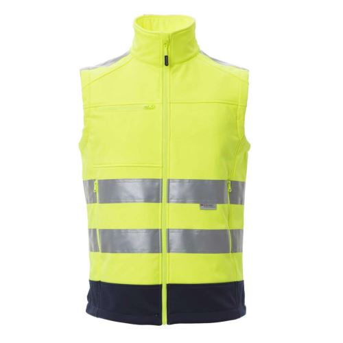 PAYPER TRAFFIC FLUO 001449-0090 / Dvoubarevná reflexní softshellová vesta