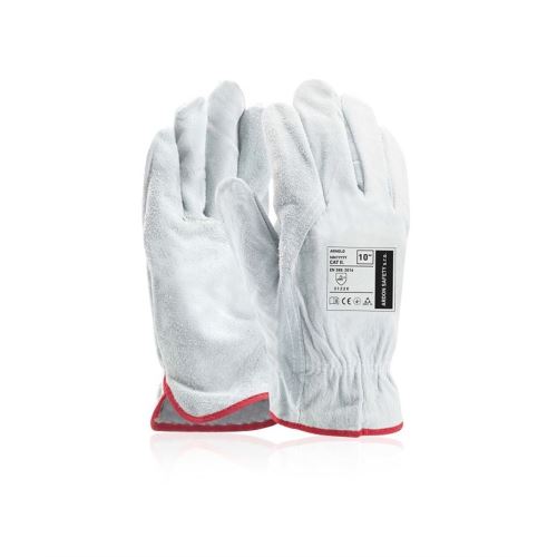 ARDON SAFETY/ARNOLD / Celokožené rukavice, s prodejní etiketou - bílá 10