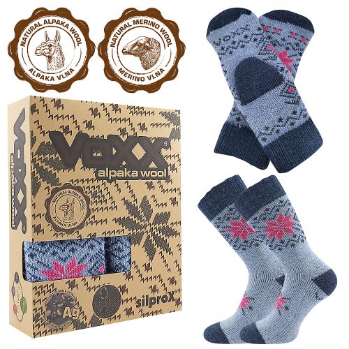 VoXX ALTA SET / Sada vlněných ponožek a pletených palčáků