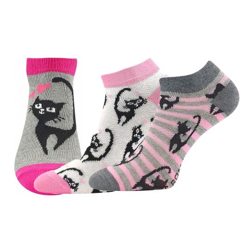 BOMA PIKI / Dámské bavlněné ponožky s kočkou