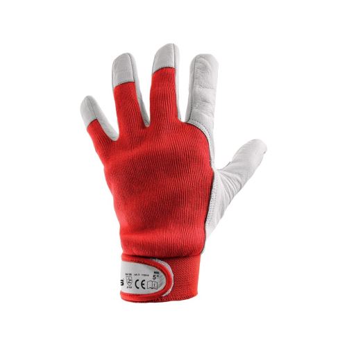 CXS MIKE / Dětské kombinované rukavice - červená/bílá 5