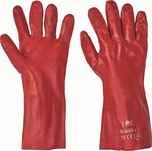 F&F REDSTART LIGHT HS-04-004 / Šité rukavice máčené v PVC