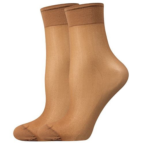 LADYB NYLON SOCKS 20 DEN / Dámské silonkové ponožky, nestahující lem, 2 páry v balení