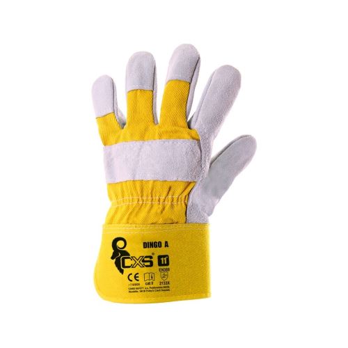 CXS DINGO A / Kombinované rukavice - žlutá/šedá 11