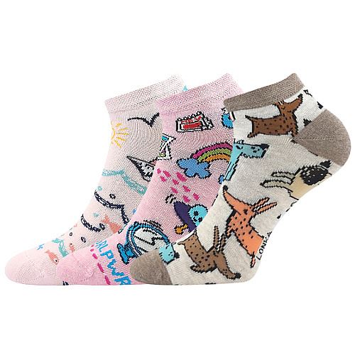 LONKA DEDONIK / Dětské nízké letní různobarevné ponožky