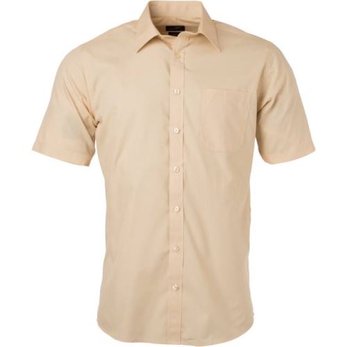 JAMES & NICHOLSON JN 680 / Pánská popelínová košile s krátkým rukávem