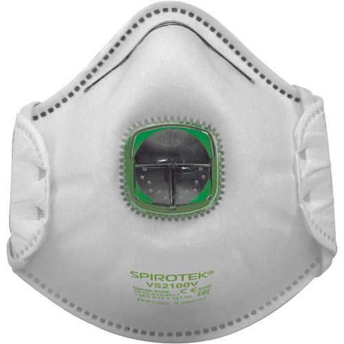SPIROTEK VS2100V / Tvarovaný respirátor FFP1 s ventilkem (10 kusů/balení)