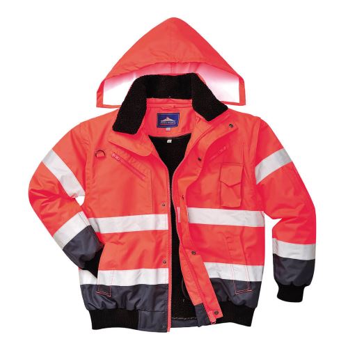 PORTWEST HI-VIS BOMBER CONTRAST C465 / Zateplený reflexní bomber 3v1