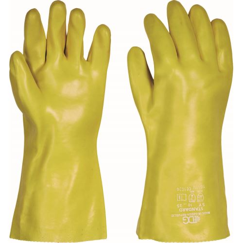 DG STANDARD 35 cm / Chemické rukavice máčené v PVC