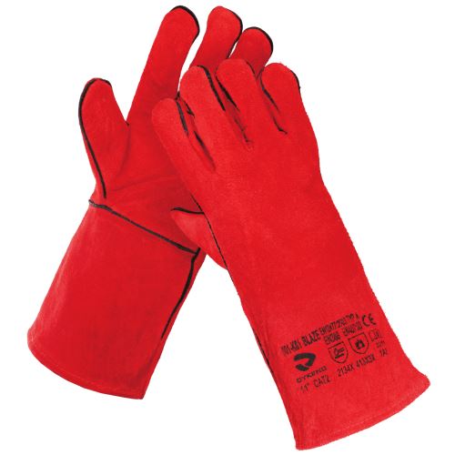 DYKENO BLAZE 001-K01 / Svářecí rukavice - červená 11