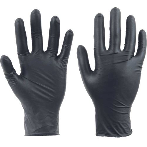 CERVA SPOONBILL BLACK / Nepudrované nitrilové jednorázové rukavice (100 ks/box)