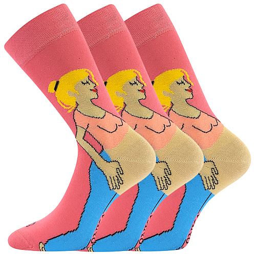 LONKA WOODOO / Klasické obrázkové ponožky, těhule
