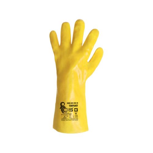 CANIS TEKPLAST / Kyselinovzdorné rukavice - žlutá 10