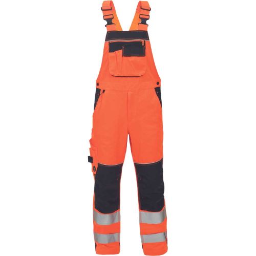 CERVA KNOXFIELD HVPS FL / HI-VIS kalhoty s laclem, tištěné reflexní pruhy