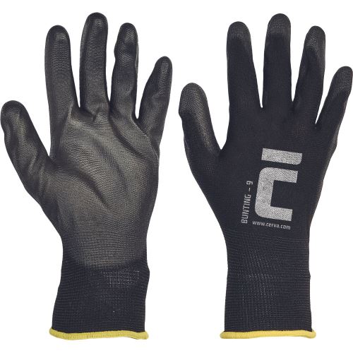 CERVA BUNTING BLACK / Polomáčené rukavice
