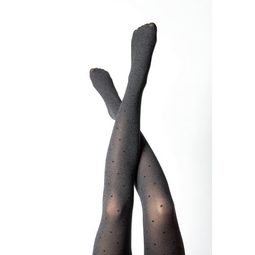 LADYB CHIARA 60 DEN / Dámské neprůhledné punčochové kalhoty se vzorem puntíků (silonky)
