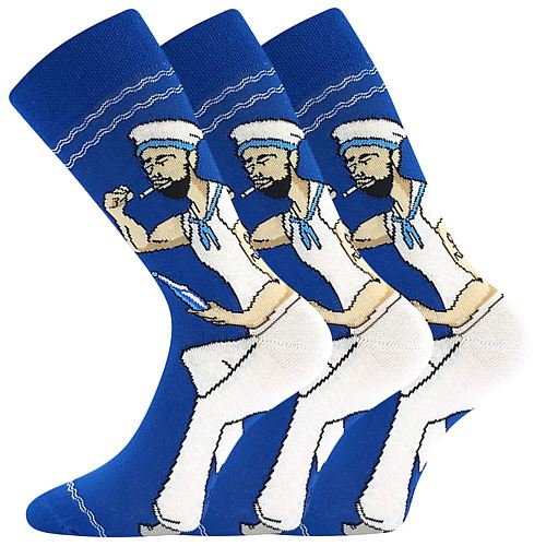 LONKA WOODOO / Klasické obrázkové ponožky, námořník