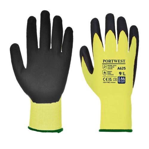 PORTWEST VIS-TEX A625 / Neprořezné rukavice s PU máčením, úroveň D