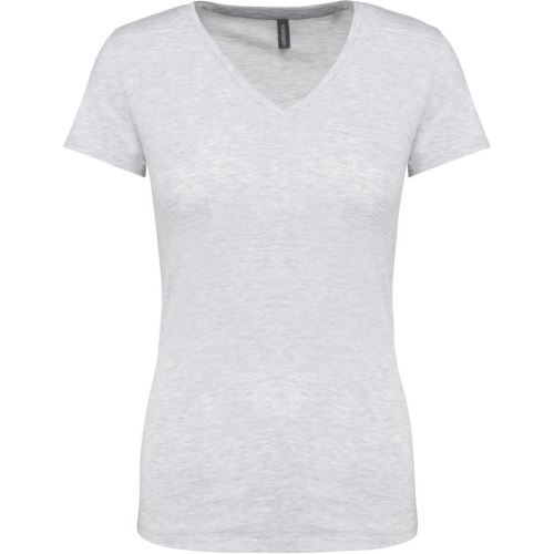 KARIBAN VINTAGE V-NECK K381 / Dámské tričko s krátkým rukávem