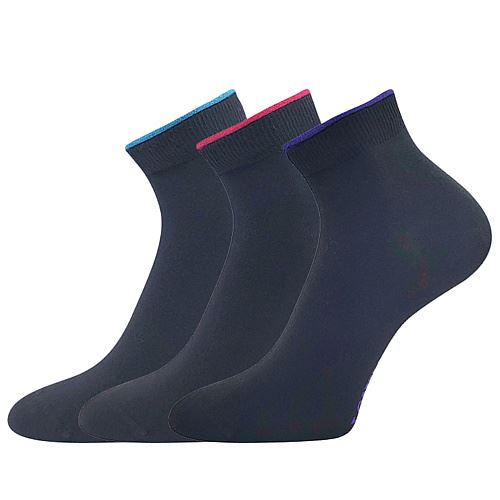 LONKA FIDES / Dámské letní ponožky, barevný lem