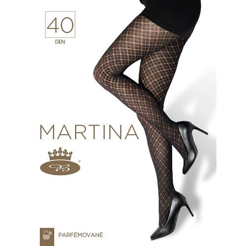 LADYB MARTINA 40 DEN / Dámské punčochové kalhoty kárový vzor (silonky)