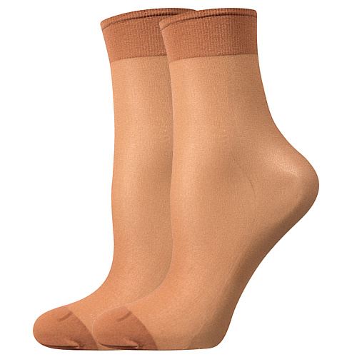 LADYB NYLON SOCKS 20 DEN / Dámské silonkové ponožky, nestahující lem, 2 páry v balení