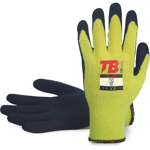 TB 302 GRIP / Máčené bezešvé rukavice