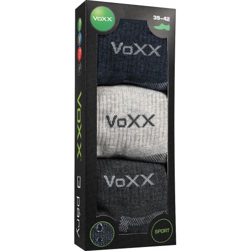 VoXX CADDY B / Sportovní ponožky v dárkové krabičce, 3 páry