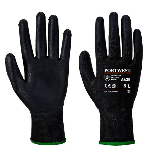 PORTWEST ECO CUT A635 / Protipořezové rukavice s PU vrstvou, úroveň B