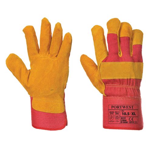 PORTWEST A225 / Kombinované rukavice s fleece vložkou - červená XL